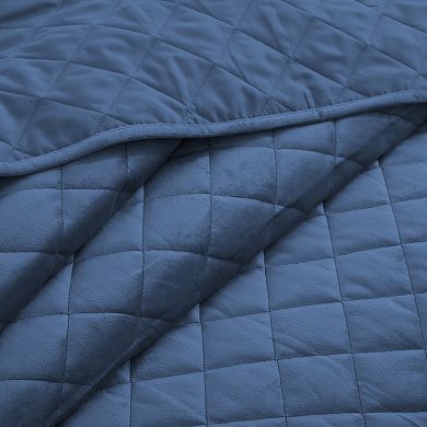 Unikome Ultra Soft Velet Quilted Down Alternative Comforter Set with Shams