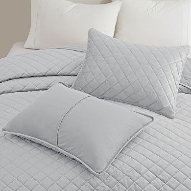 Unikome Ultra Soft Velet Quilted Down Alternative Comforter Set with Shams