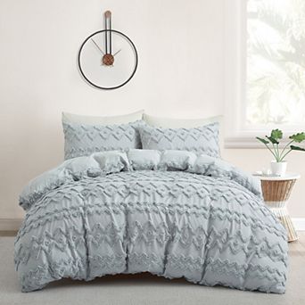 Unikome Ultra Soft Jacquard Duvet Cover Set with Shams