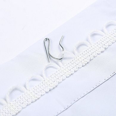 HLC.me White Thermal 100% Blackout Rod Pocket Curtain Liner Complete Darkness, Privacy - Pair