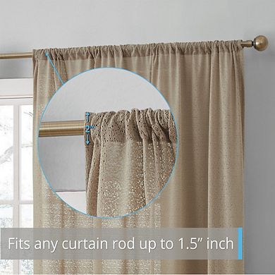 HLC.me Monaco Macrame Lace Sheer Rod Pocket Window Treatment Curtain Panels - Set of 2