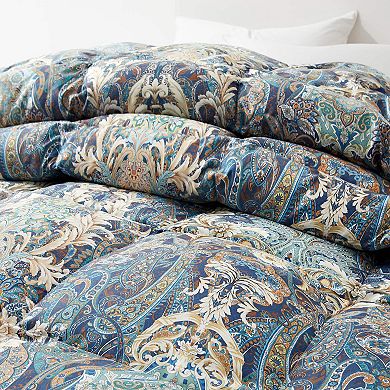 Unikome All Season Goose Feather & Down Comforter - Vintage Paisley Patterned Bedding Duvet