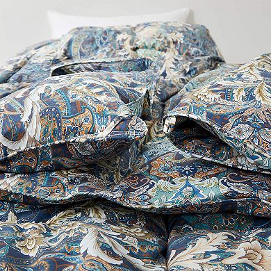 Unikome All Season Goose Feather & Down Comforter - Vintage Paisley Patterned Bedding Duvet