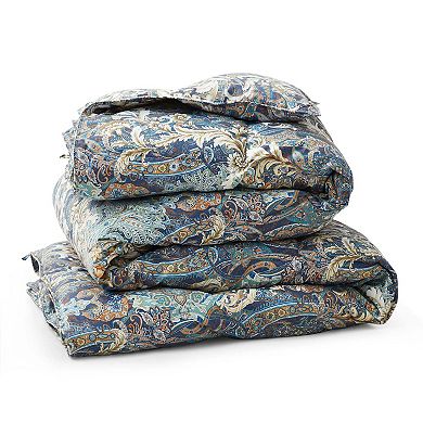 Unikome All Season Goose Feather & Down Comforter - Vintage Paisley Patterned Bedding Duvet