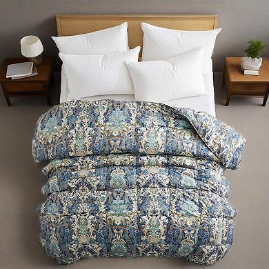 Unikome All Season Goose Feather & Down Comforter - Vintage Paisley Patterned Bedding Duvet
