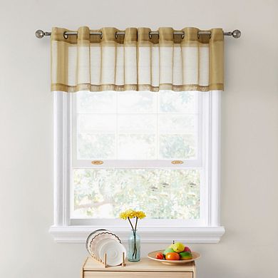 THD 2 Piece Sheer Voile Window Grommet Short Curtain Valance Cafe Tiers Panels - Set of 2 valances