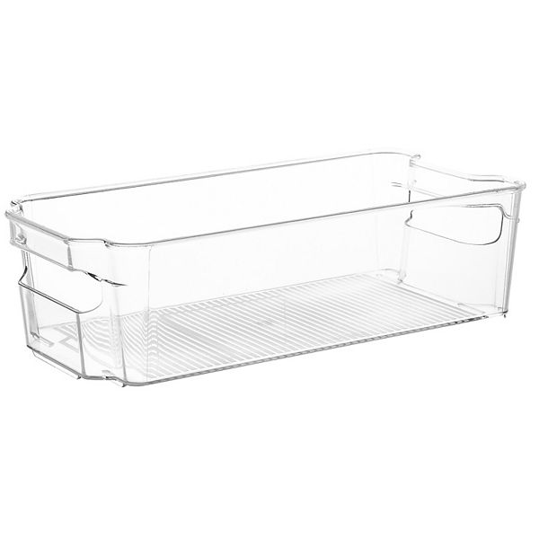 1 Pack Stackable 12.5 x 6 Acrylic Fridge Storage Organizer Bin
