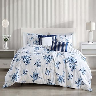 Bebejan Blue Art 100% Cotton 5 pc Reversible Comforter Set
