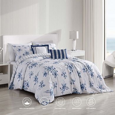 Bebejan Blue Art 100% Cotton 5-piece Reversible Comforter Set