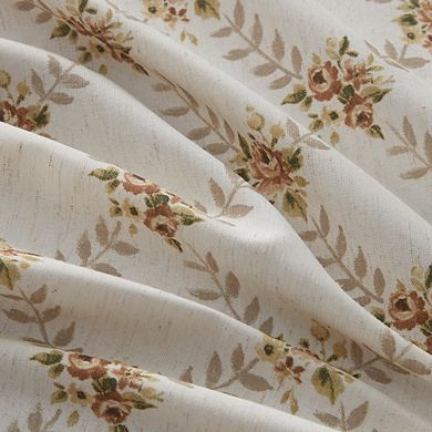 THD Morgan Floral Decorative Grommet Window Treatment Curtain Drapery Panels  - Pair