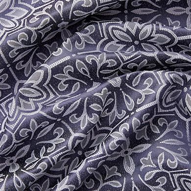 HLC.me Mia Moroccan Tile 100% Full Complete Blackout Heavy Thermal Grommet Curtain Panels, Set Of 2