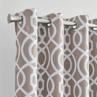 Dainty Home Trellis 100% Blackout Thermal Insulated Grommet Single Curtain Panel