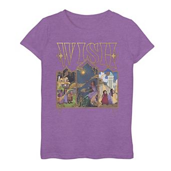 Girls 7-16 Disney's Wish Scenes-Stained Glass Tee