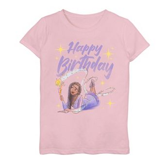 Disney's Wish Asha Happy Birthday Girls 7-16 Graphic Tee