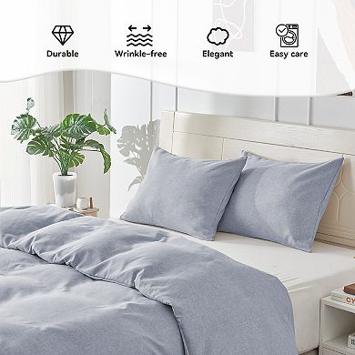 Unikome Silky Soft Cooling Bedding Set- 100% Viscose from Bamboo, With Zipper Closure & Corner Ties