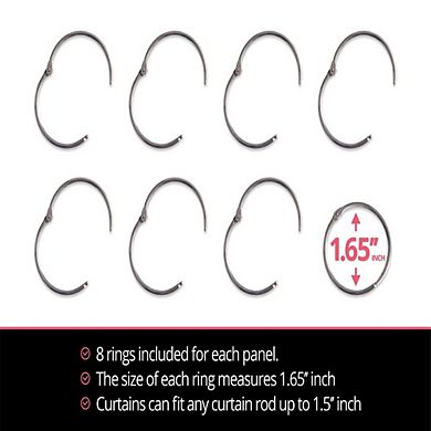 HLC.me White Thermal 100% Blackout Grommet Curtain Liner Complete Darkness, Privacy - Set of 2