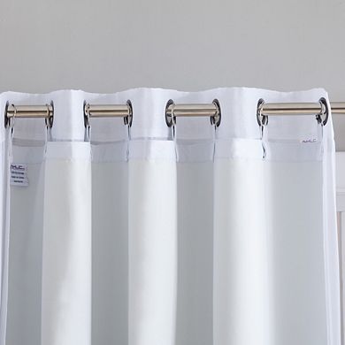 HLC.me White Thermal 100% Blackout Grommet Curtain Liner Complete Darkness, Privacy - Set of 2
