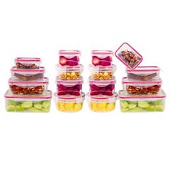 Zulay Kitchen Snap Lock Glass Food Container with Lids 5 Pc