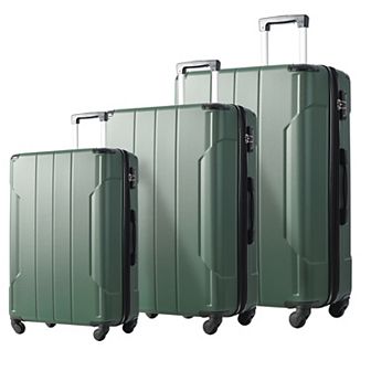 Merax Hardshell Luggage Sets 3 pc Spinner Suitcase with TSA Lock
