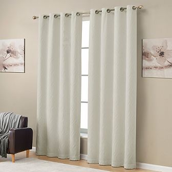 HLC.me Camden 100% Blackout Thermal Energy Efficient Window Curtain Grommet Panels - Set Of 2