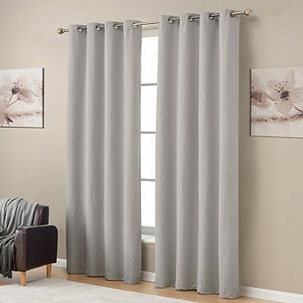 HLC.me Camden 100% Blackout Thermal Energy Efficient Window Curtain Grommet Panels - Set Of 2