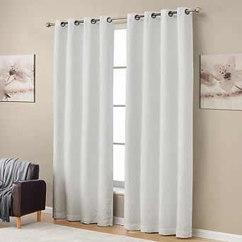HLC.me Camden 100% Blackout Thermal Energy Efficient Window Curtain Grommet Panels - Set Of 2