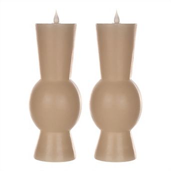 Abstract Designer Led Candle With Remote (Set of 2)