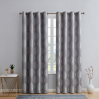 HLC.me Montero 100% Complete Blackout Total Privacy Grommet Window Treatment Curtains - Set Of 2
