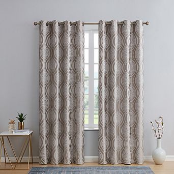 HLC.me Montero 100% Complete Blackout Total Privacy Grommet Window Treatment Curtains - Set Of 2