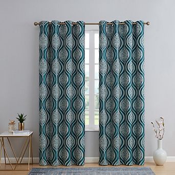 HLC.me Montero 100% Complete Blackout Total Privacy Grommet Window Treatment Curtains - Set Of 2