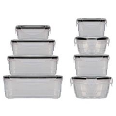 32 Piece Food Storage Containers Set with Easy Snap Lids (16 Lids + 16  Containers) - Airtight Plastic Containers for Pantry & Kitchen Organization  