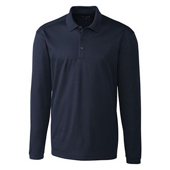 Clique Spin Eco Performance Pique Long Sleeve Mens Polo