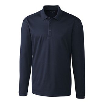 Clique Spin Performance Pique Long Sleeve Mens Polo