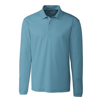 Clique Spin Performance Pique Long Sleeve Mens Polo