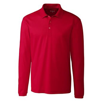 Clique Spin Eco Performance Pique Long Sleeve Mens Polo