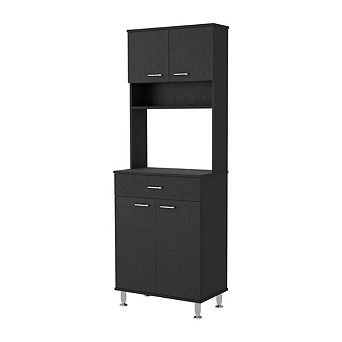 Bay Area Pantry, Two Door Cabinets, One Drawer, Four Adjustable Metal Legs