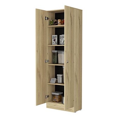 Virginia Double Door Storage Cabinet, Five Shelves