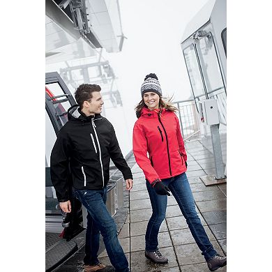 Clique Serac Stretch Softshell Hooded Full Zip Mens Jacket