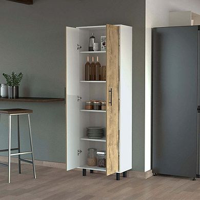 Oklahoma Tall Pantry Cabinet, Cupboard Storage Organizer with 5-Shelf