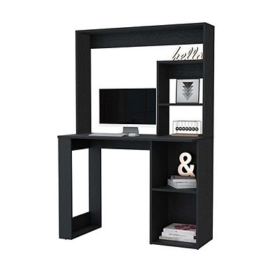 Carroll Computer Desk with Hutch and Storage Shelves