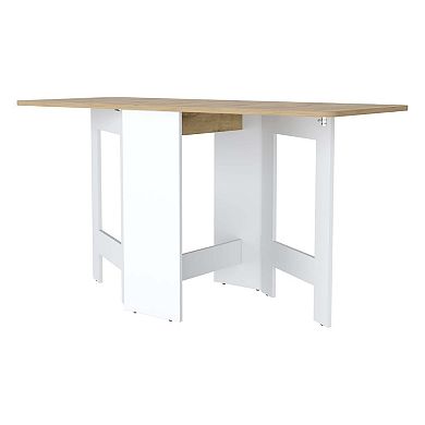 Kailua Folding Dining Table, Space-Saving, Foldable in 3 Forms