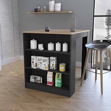 Alameda Kitchen Island, Three Drawers Concealed