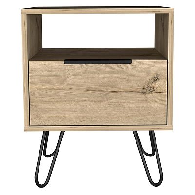 Hairpin nightstand with drawer online