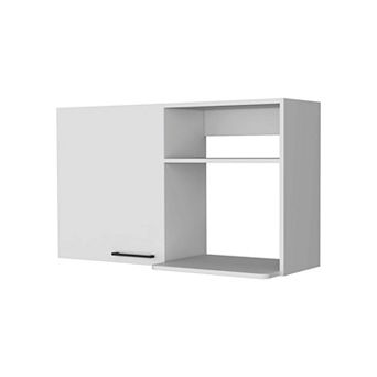 Oklahoma 2 Wall Cabinet, 2 Door Stackable Wall Mounted Storage Cabinet with 2 Side Shelf