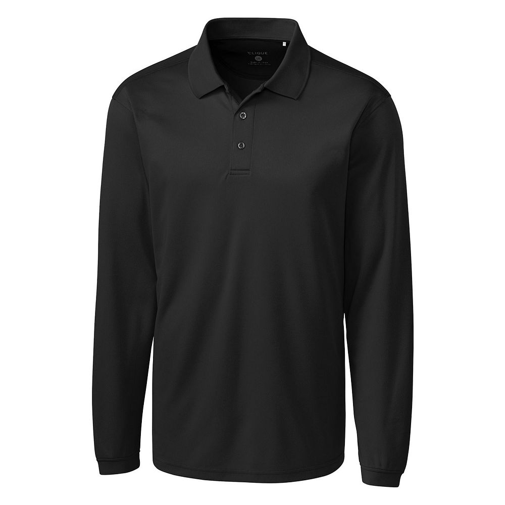 トップス MAN-TLE LongSleeve Polo sizeM Clique Ice Pique Mens Long Sleeve Tech Polo