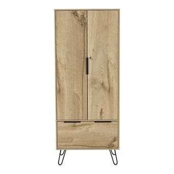 Nuvo Closet, Double Door Cabinet, One Drawer, Hairpin Legs