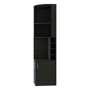 Delhi Corner Bar Cabinet, Eight Built-in Wine Rack, Glass Rack, Double Door Cabinet