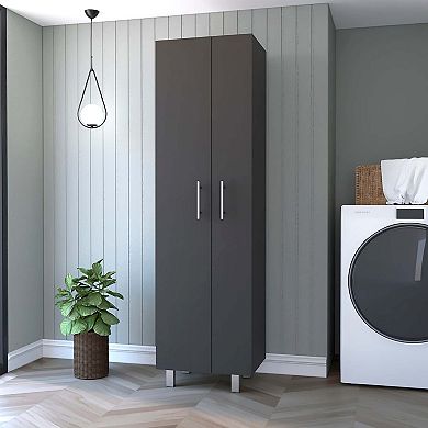 Norway Broom Closet Pantry, Five Shelves, Double Door Cabinet