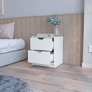 Dillon 2 Drawers Nightstand, Bedside Table with Storage