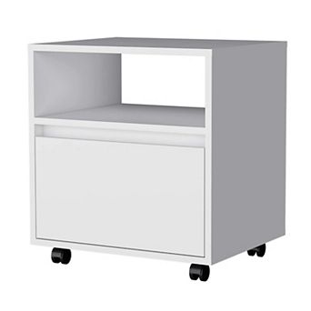 Duncan Nightstand, Top Open Shelf, 1 Drawer